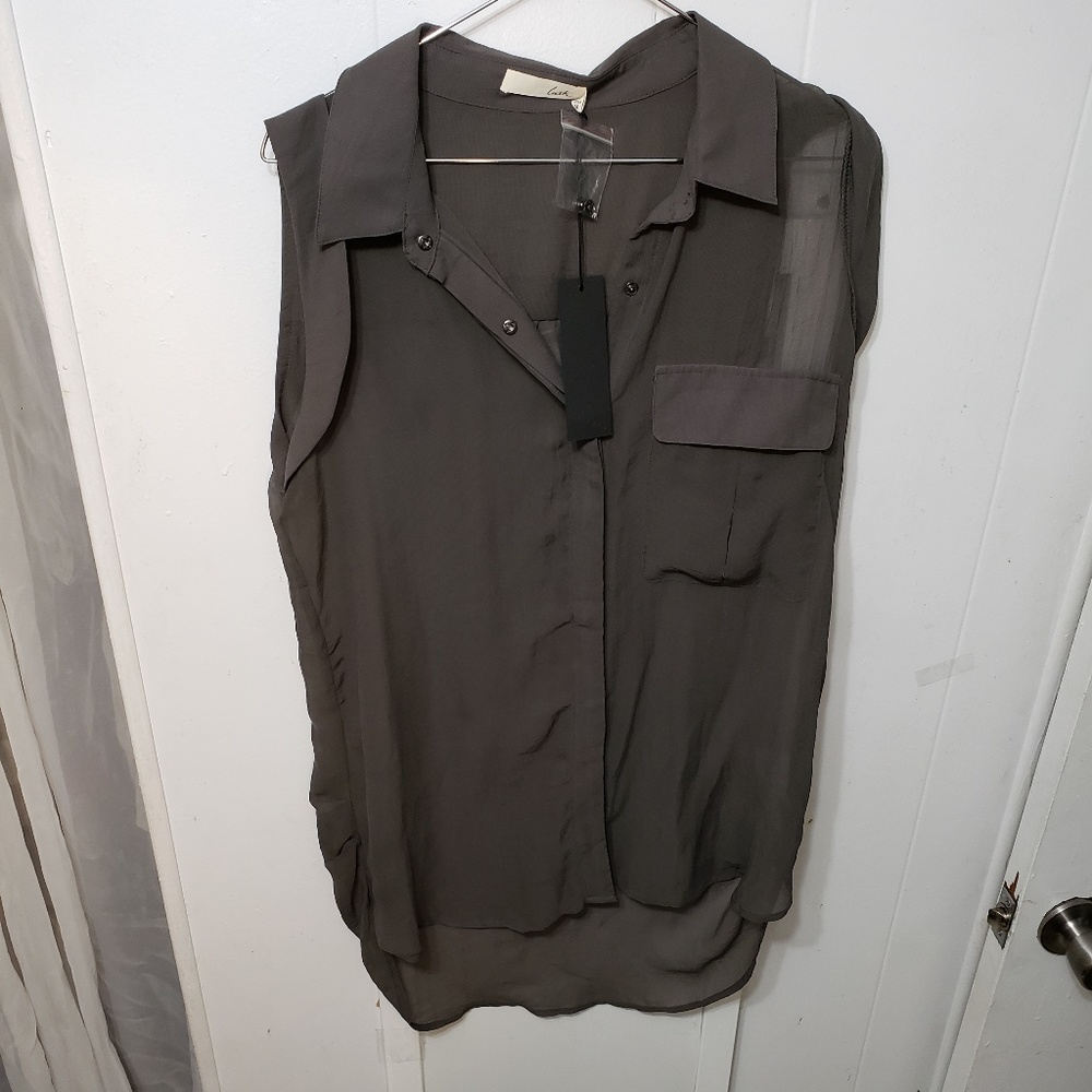 Semi-Sheer Tunic with Layer Sleeves